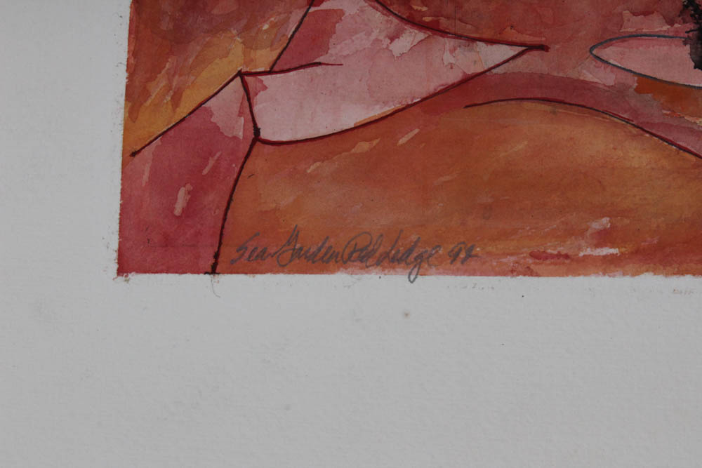 Donald Roberts 1990s Mixed Media Works on Paper