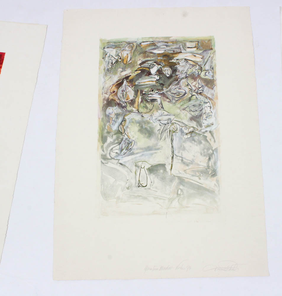 Donald Roberts 1990s Mixed Media Works on Paper