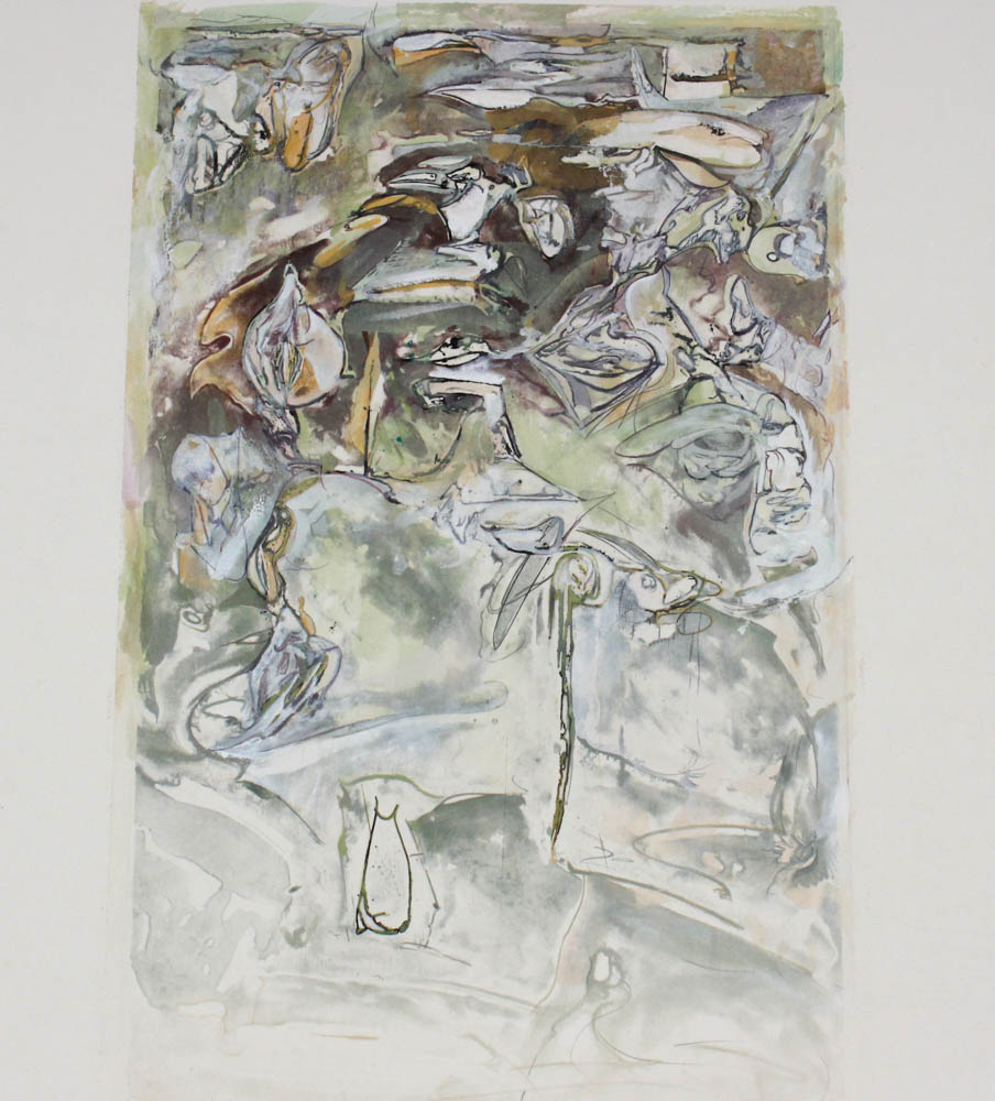 Donald Roberts 1990s Mixed Media Works on Paper