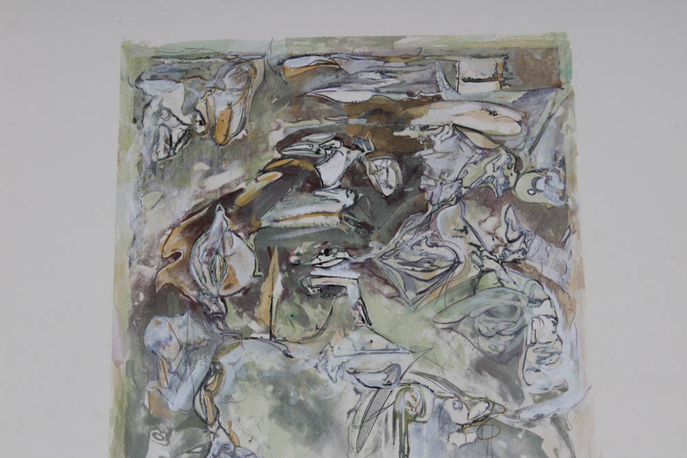 Donald Roberts 1990s Mixed Media Works on Paper