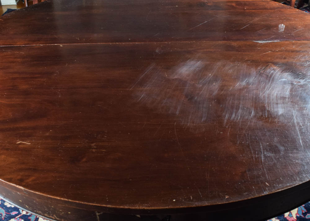 19th Century Empire Style Pedestal Dining Table