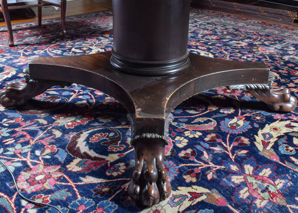 19th Century Empire Style Pedestal Dining Table