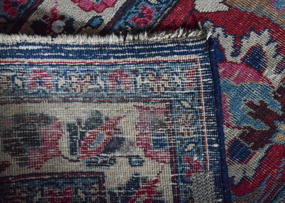 Semi-Antique Hand-Knotted Persian Tabriz Wool Area Rug