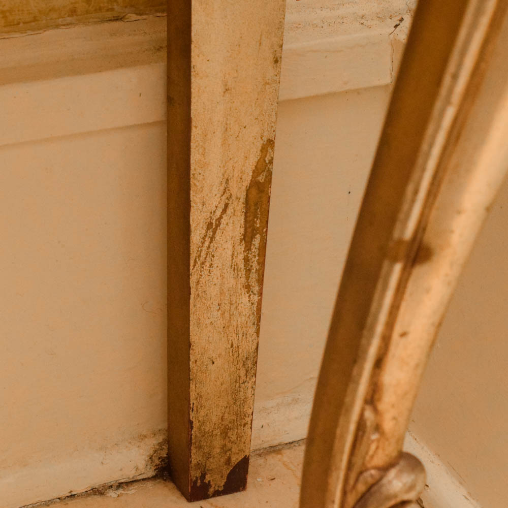 Italian Rococo Marble Top Console Table