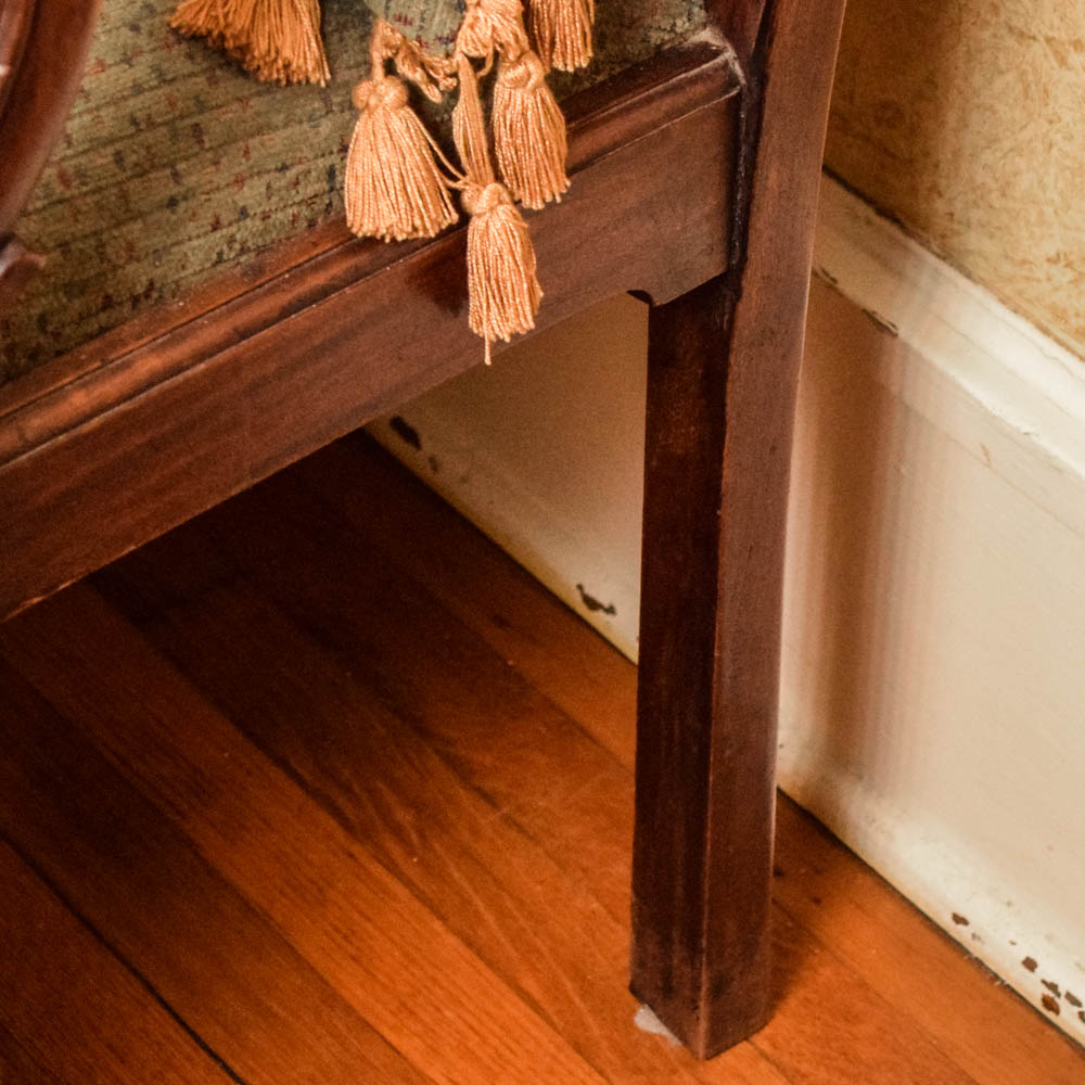 Vintage Chippendale Style Triple Back Settee