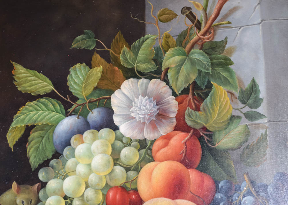 H. Branson Still Life Oil Painting on Canvas