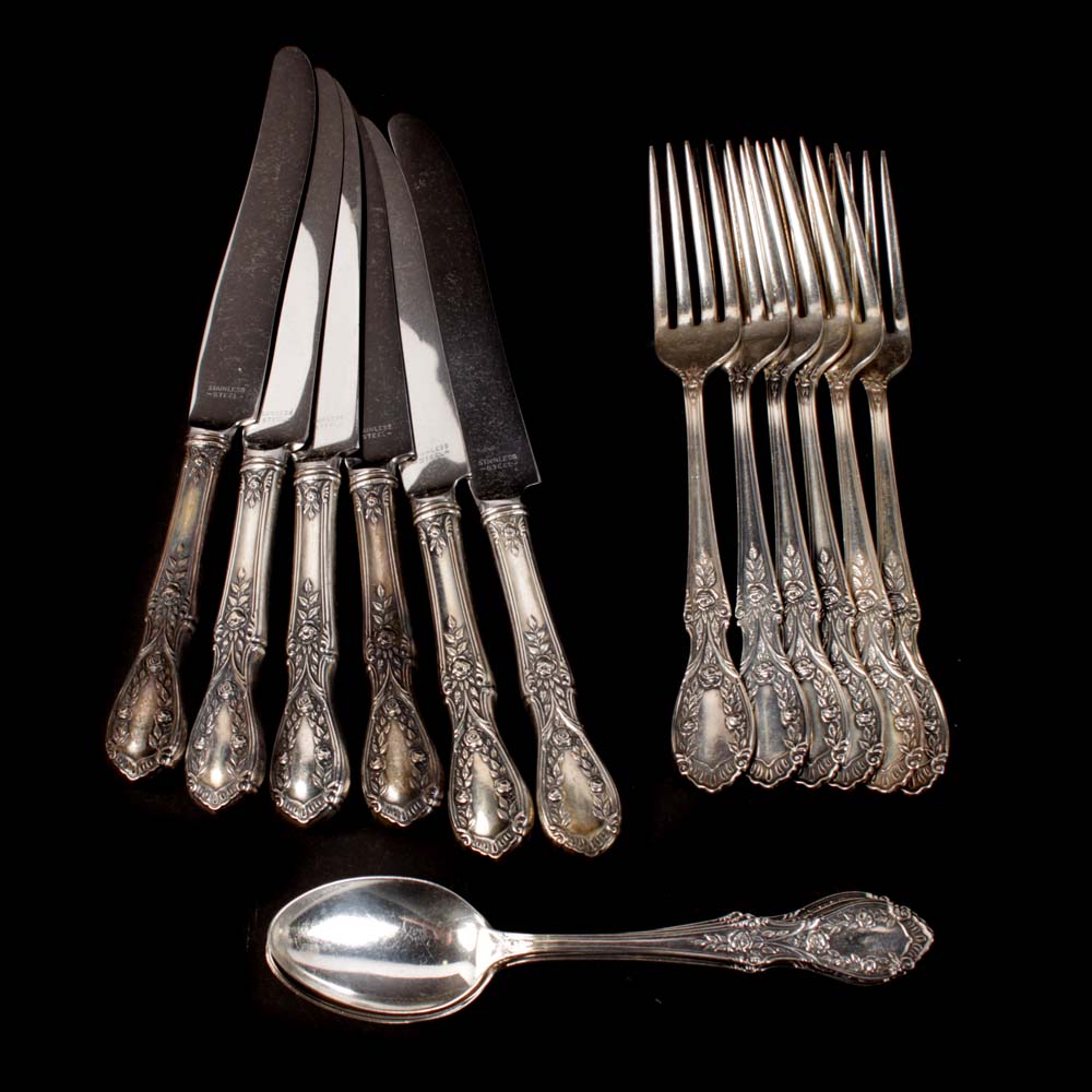 Vintage Manchester Sterling Silver "American Beauty" Pattern Flatware