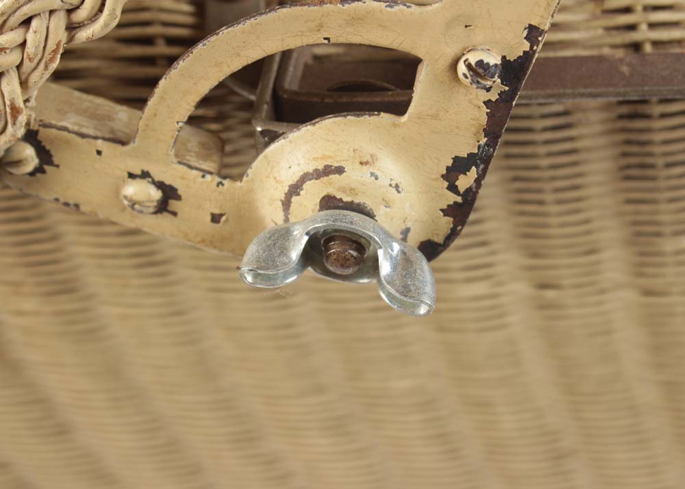 Vintage Woven Wicker Doll Pram