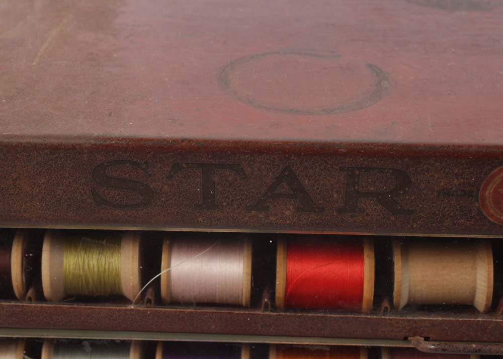 American Thread Company Tabletop Spool Cabinet