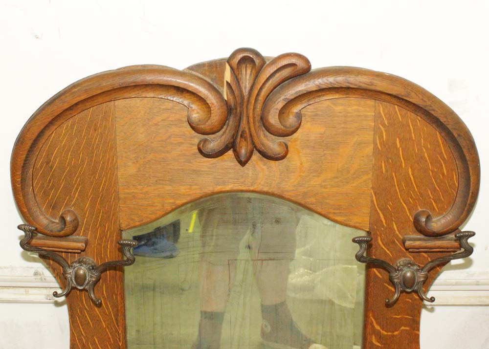 Victorian Oak Hall Tree