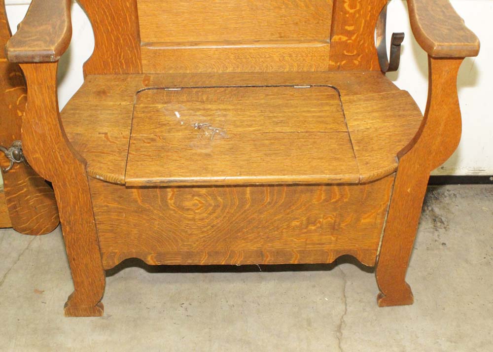 Victorian Oak Hall Tree