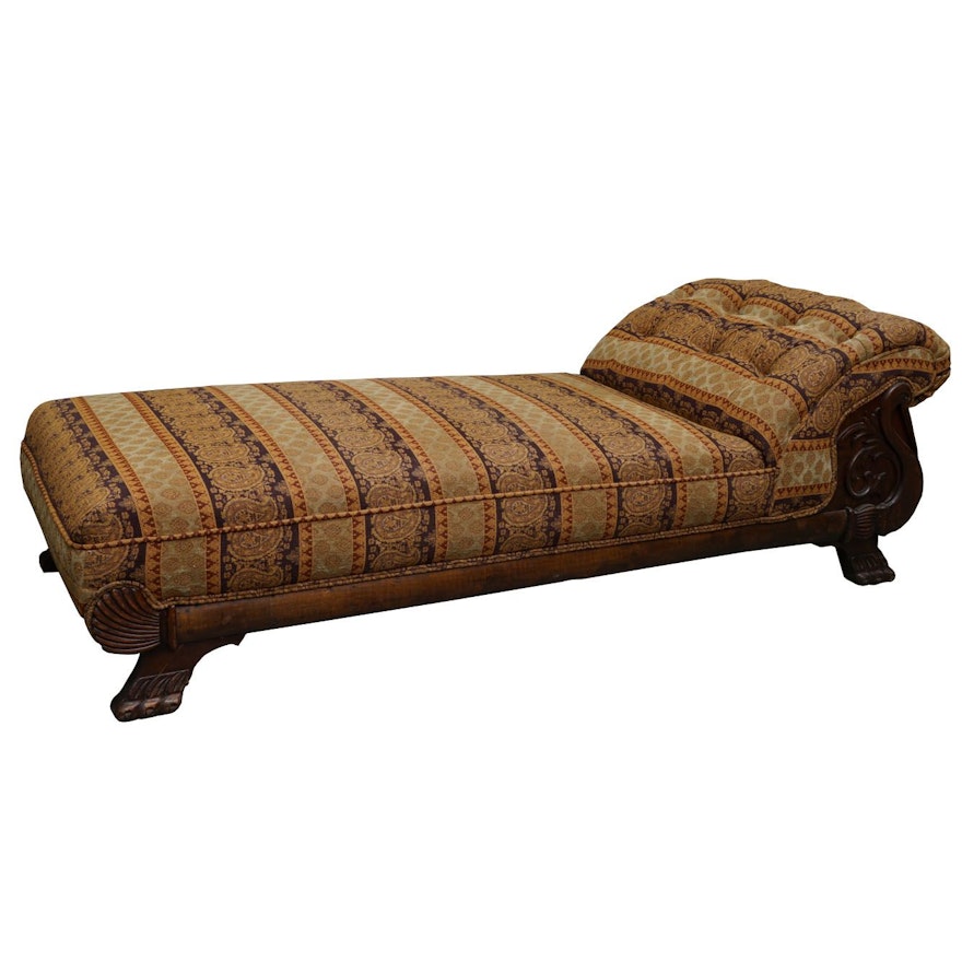 Regency Style Méridienne Chaise Lounge