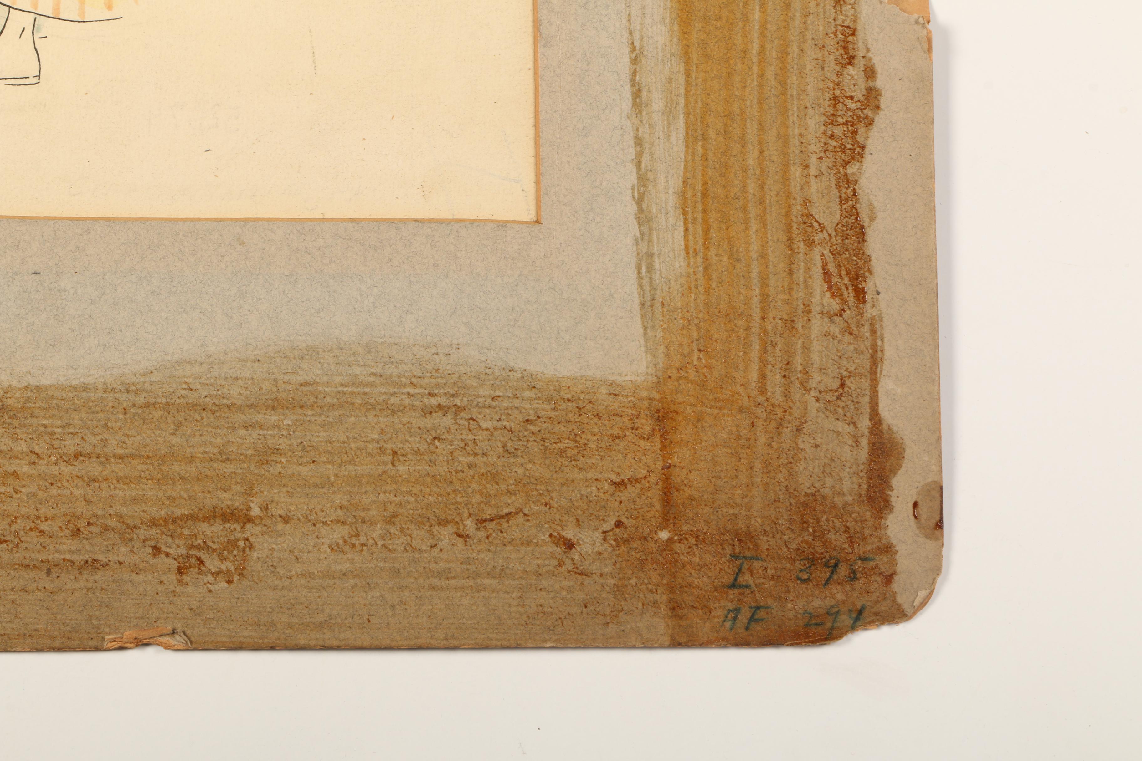 Ink and Watercolor Illustration "The Good Old Days"