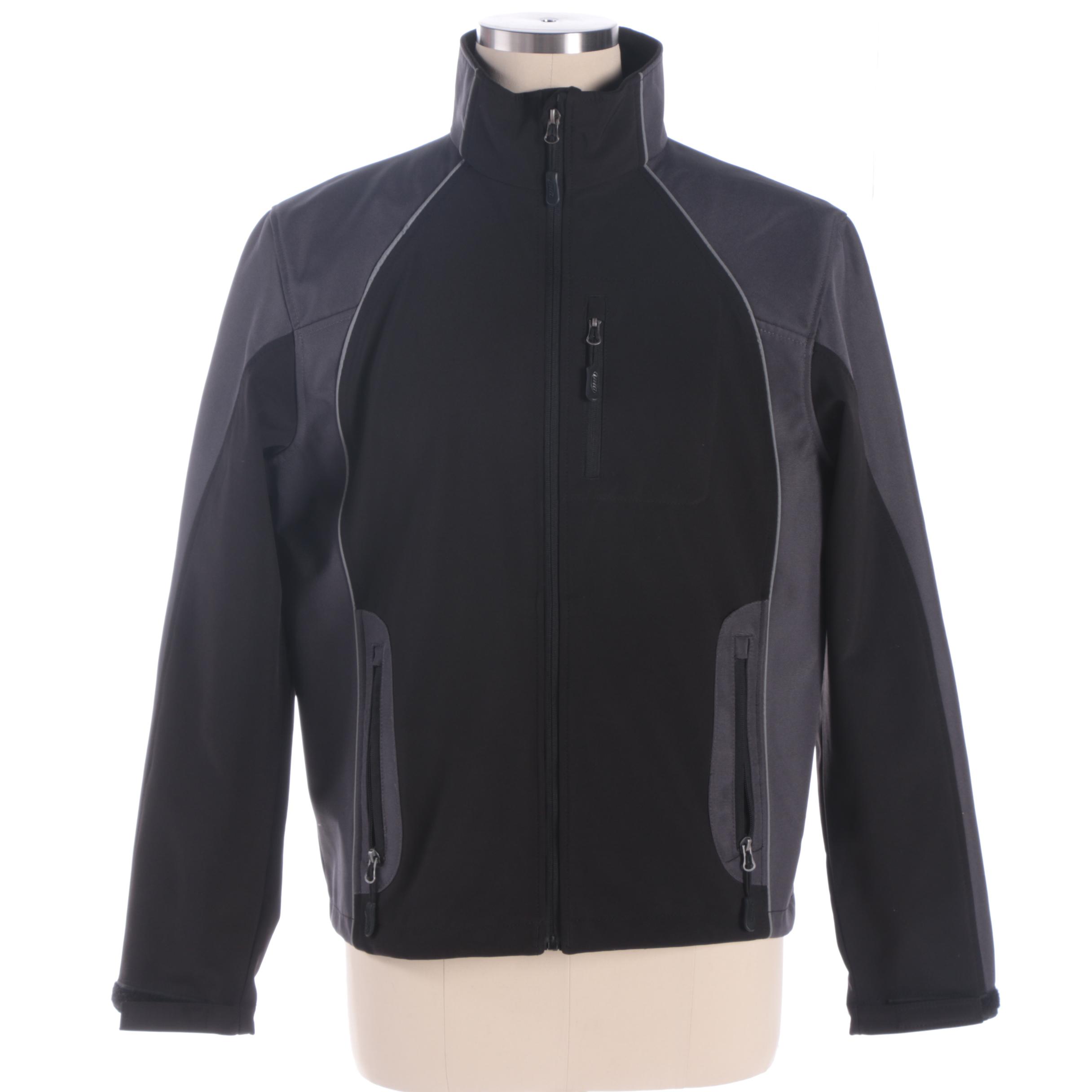 Men's Patagonia Blue Puffer and Dutch Harbor Gear Black and Grey Jackets