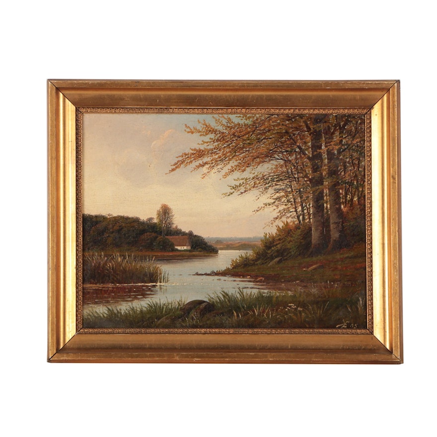 Early 20th Century Landscape Oil Painting