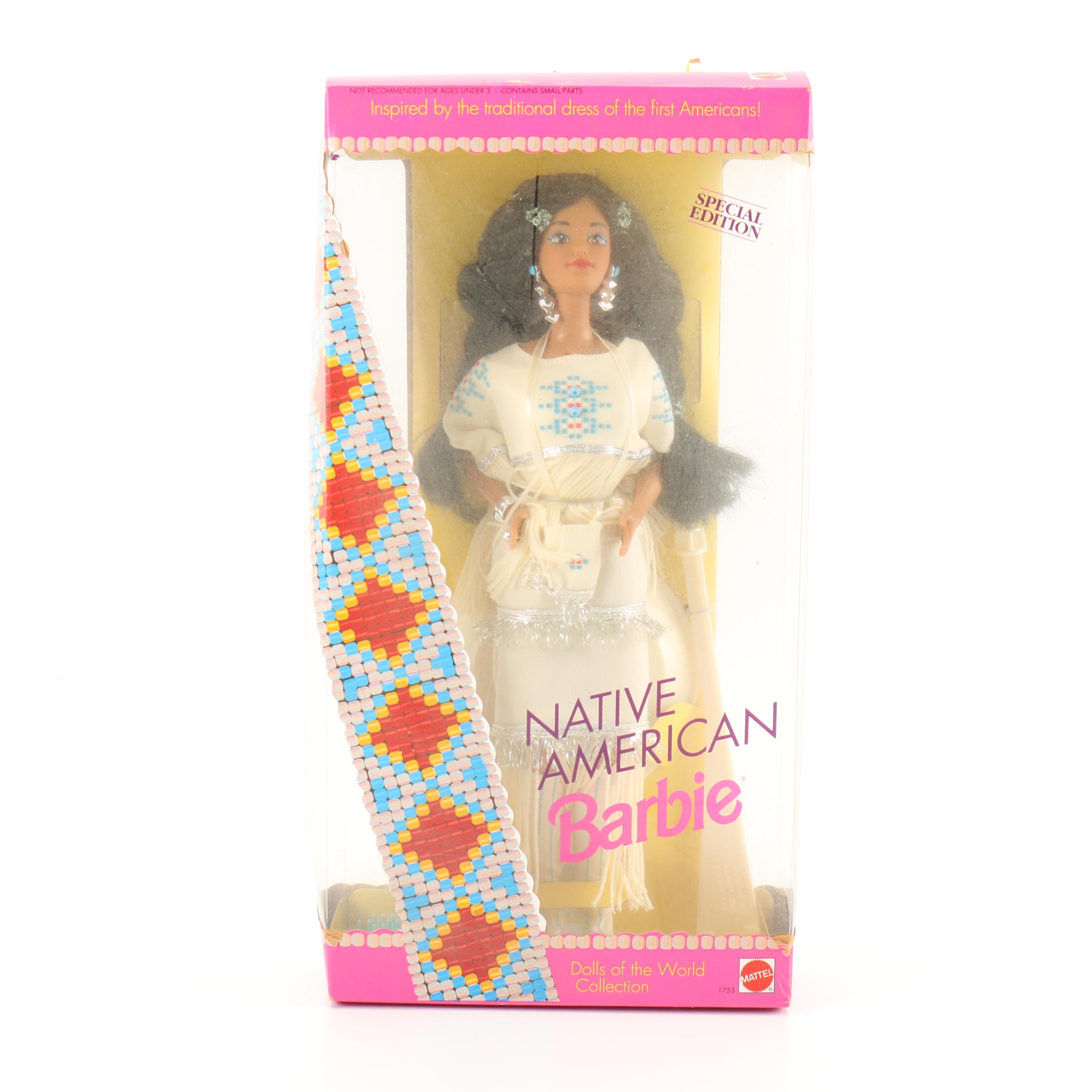 1990s Mattel Barbie Dolls Featuring "Dolls of the World" Collection