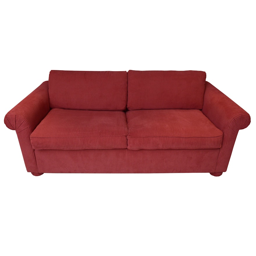 Red Upholstered Sleeper Sofa