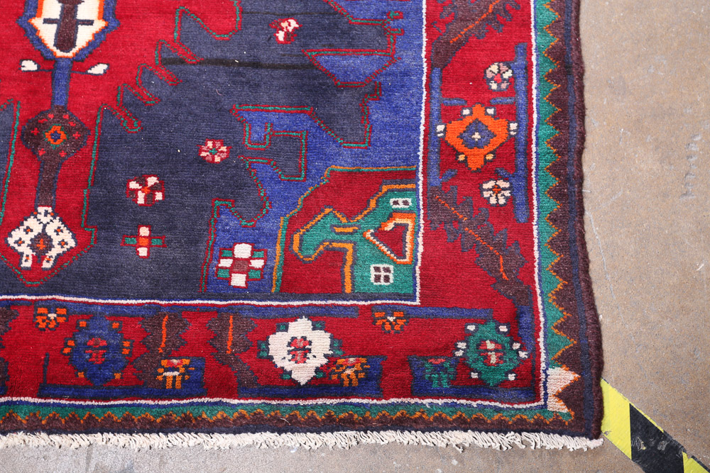 Vintage Hand-Knotted Persian Viss Wool Long Rug