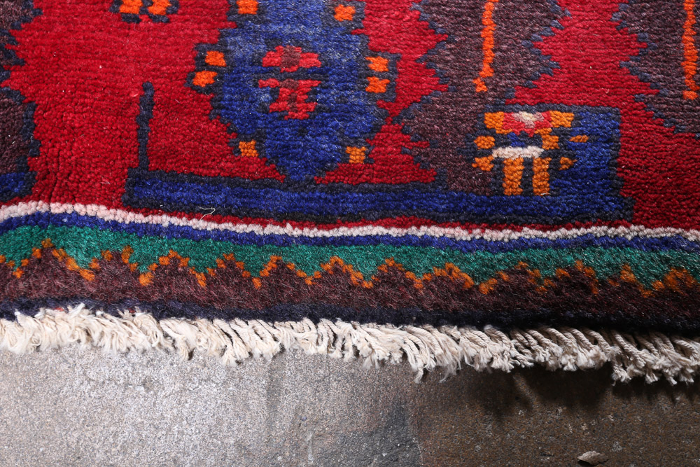 Vintage Hand-Knotted Persian Viss Wool Long Rug