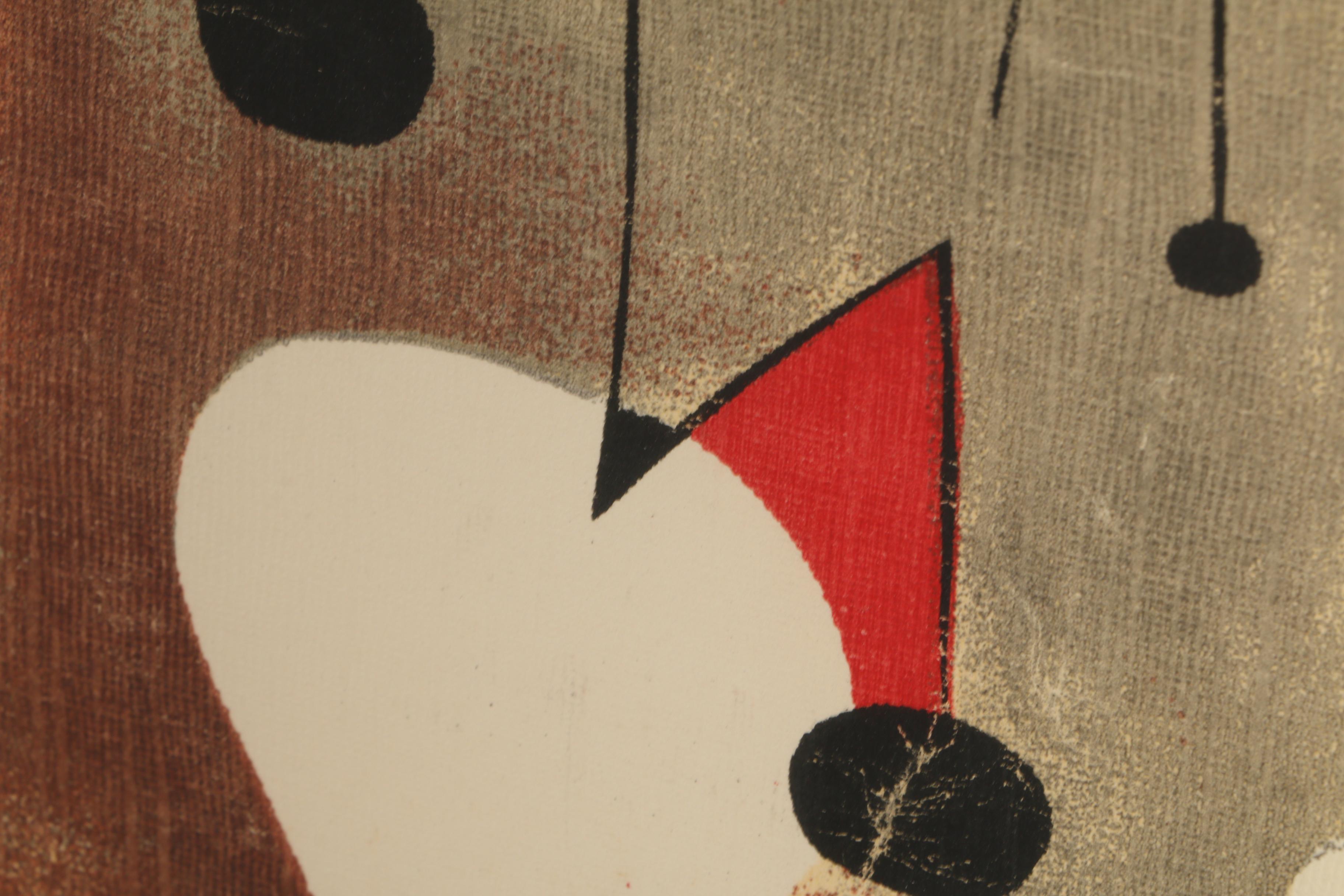 Serigraph Print after Joan Miro "Femme, Oiseaux, Etoile"