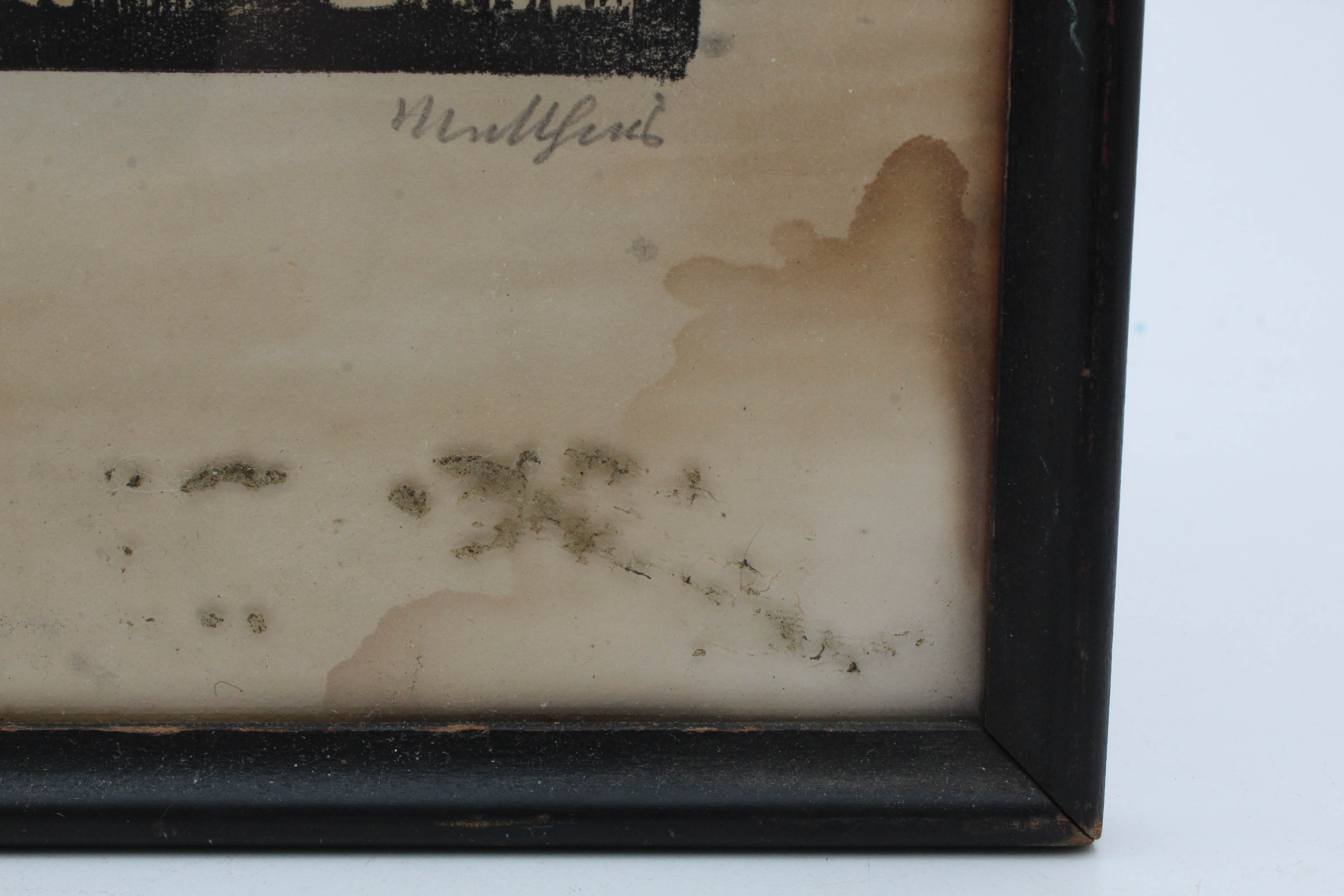 Antique German Expressionist Woodblock Print