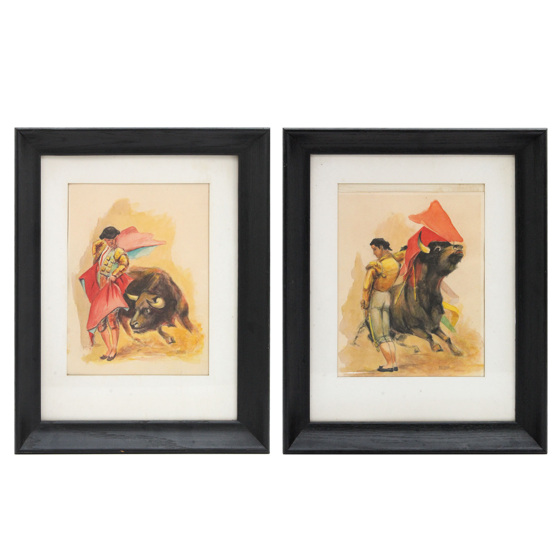 Vintage Jablonski Watercolor Paintings