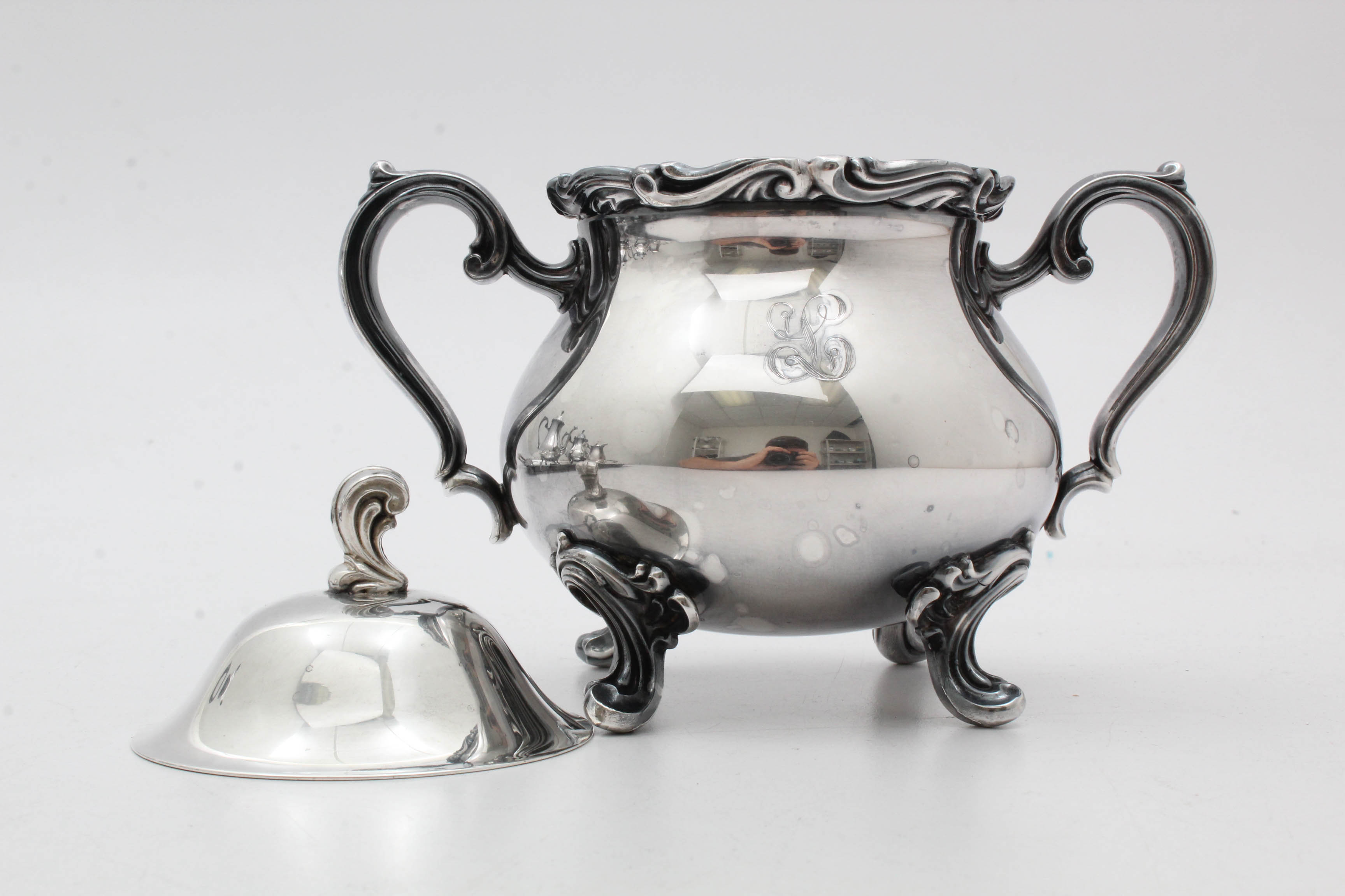 Webster Wilcox Silver "Joanne" Plate Coffee and Tea Service