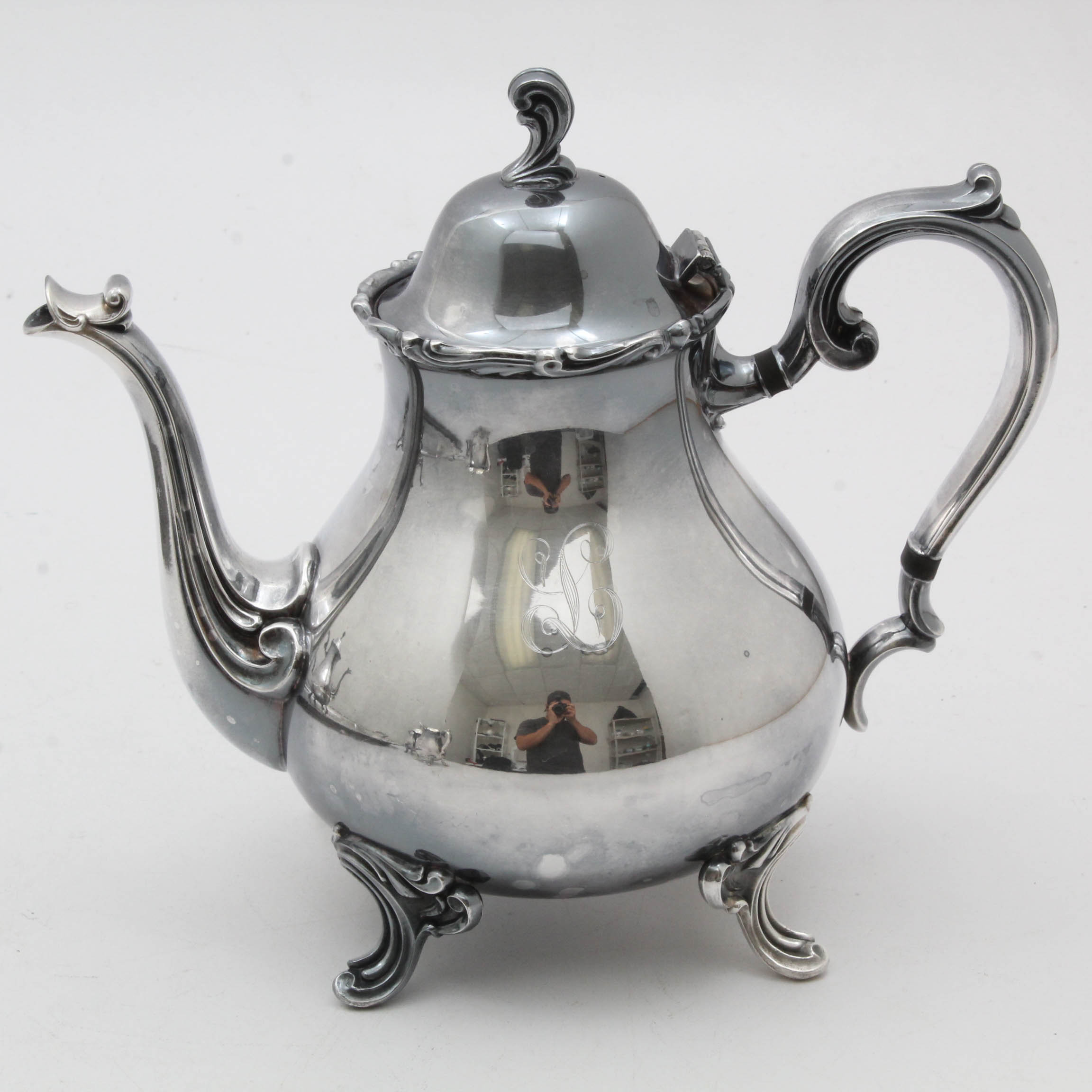 Webster Wilcox Silver "Joanne" Plate Coffee and Tea Service