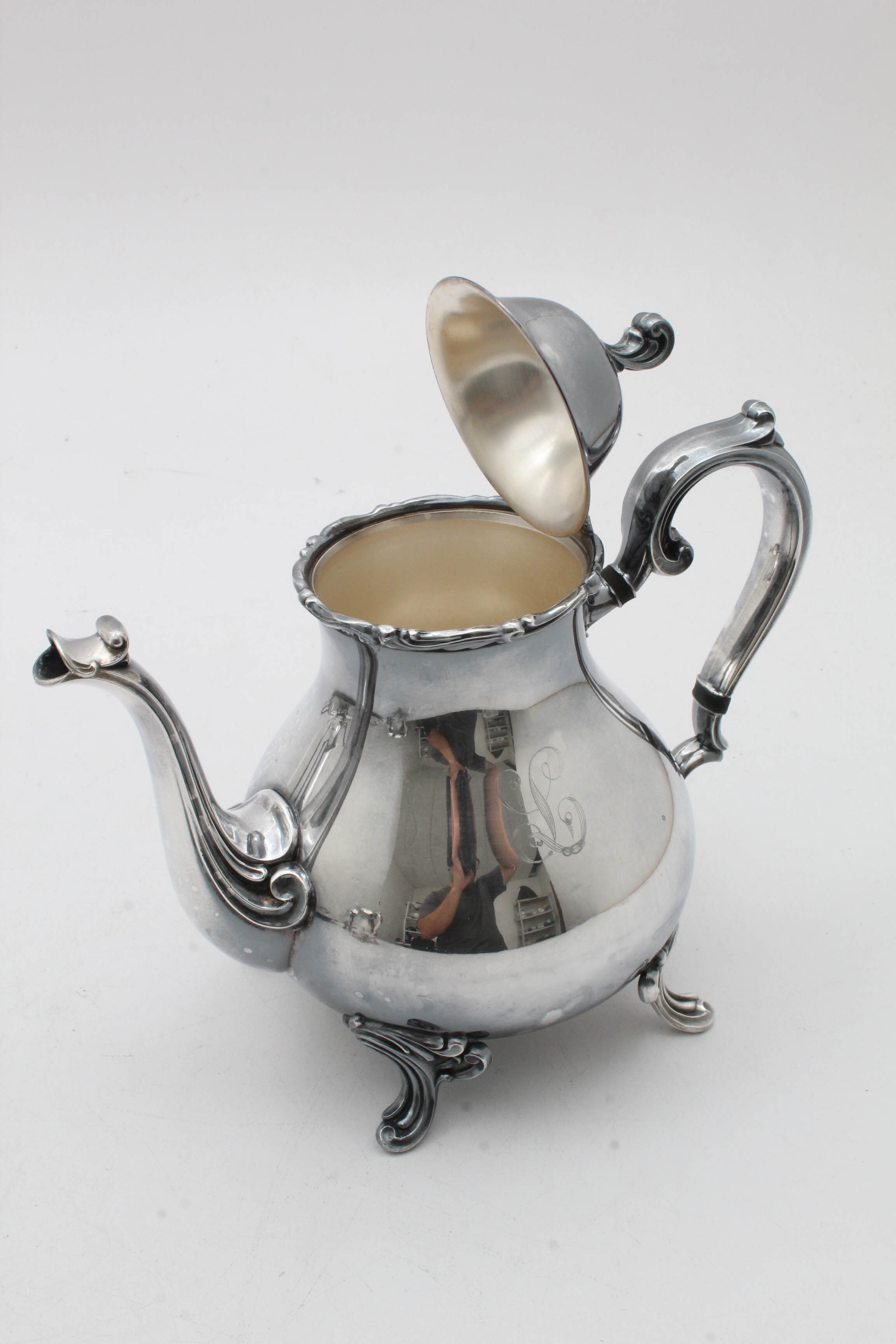 Webster Wilcox Silver "Joanne" Plate Coffee and Tea Service