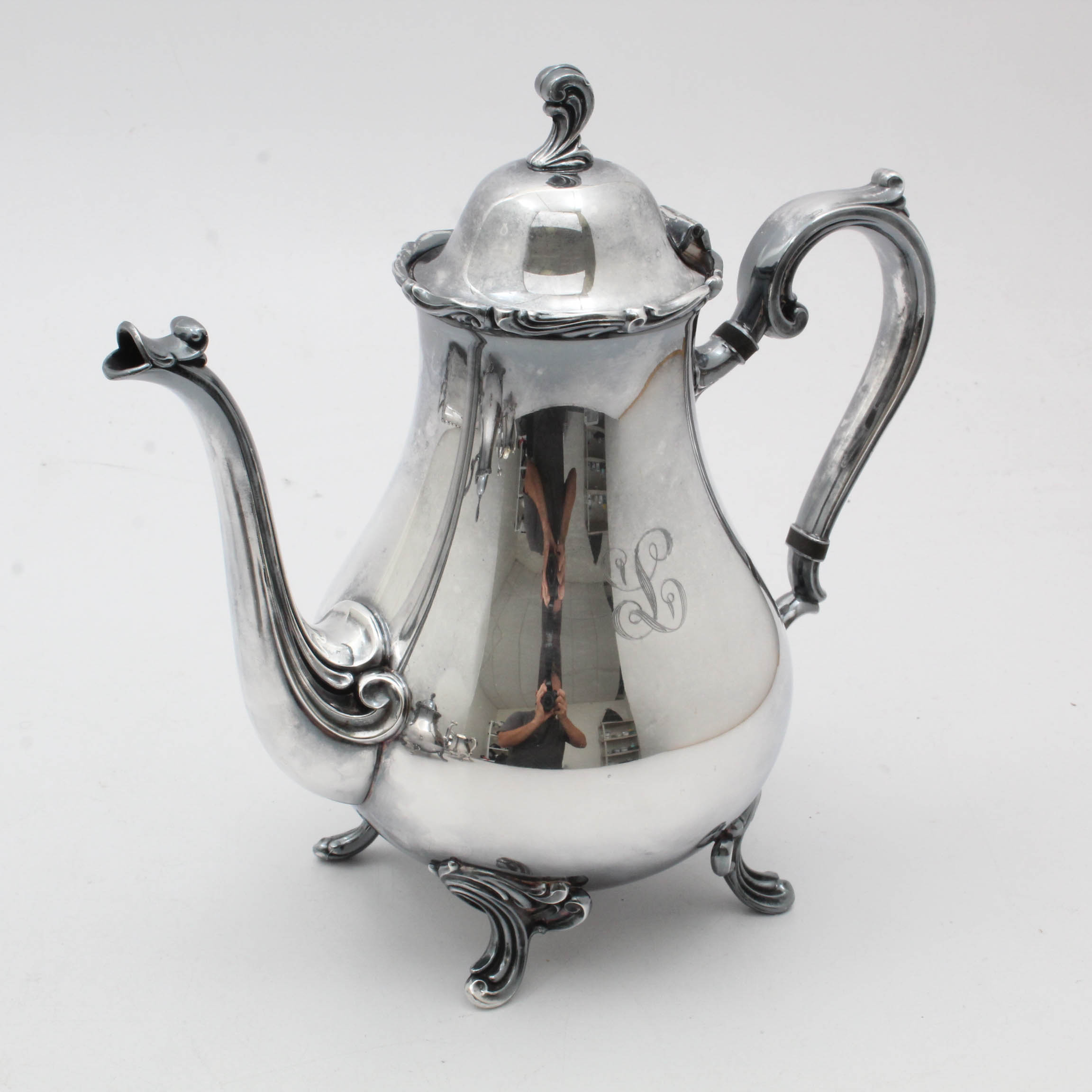 Webster Wilcox Silver "Joanne" Plate Coffee and Tea Service