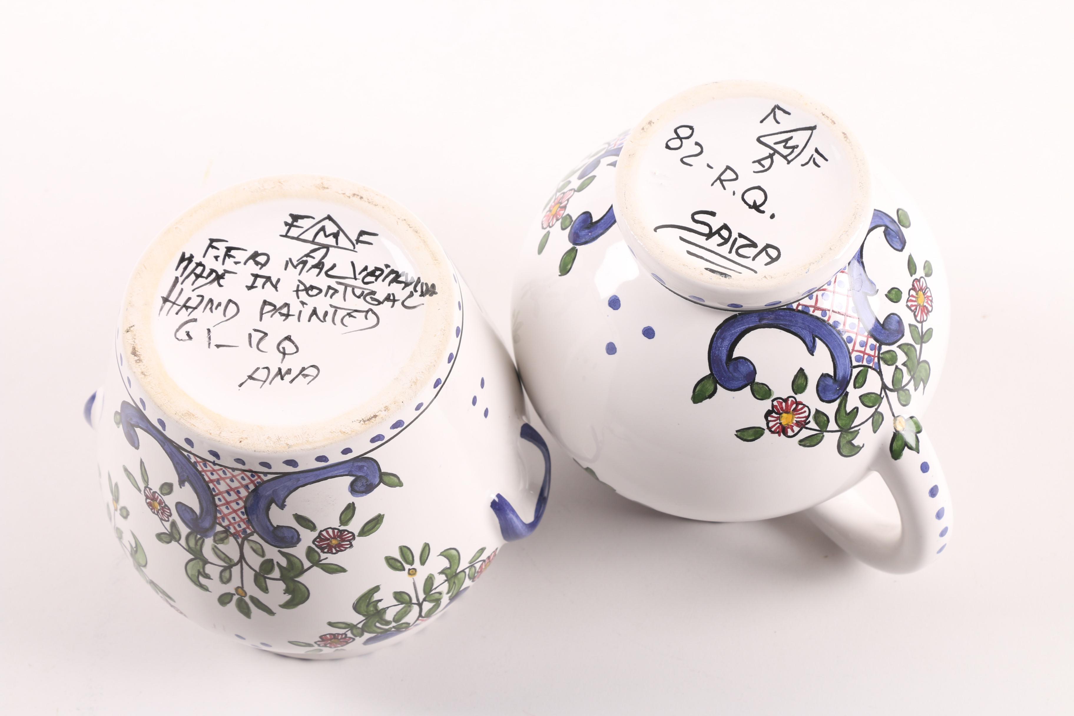 F.F.A. Malveira Hand-Painted Portuguese Dinnerware including Casafina