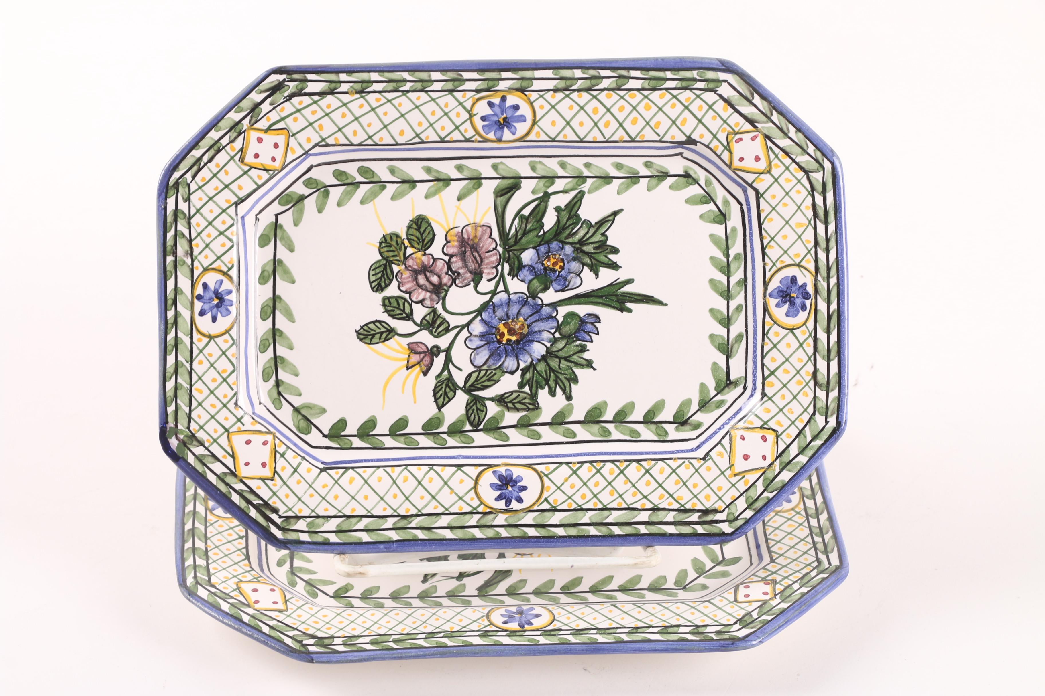 F.F.A. Malveira Hand-Painted Portuguese Dinnerware including Casafina