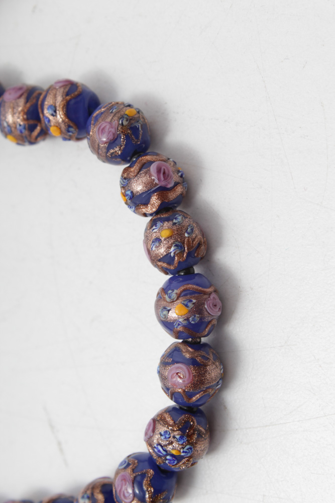 Venetian Fiorato Wedding Cake Bead Bracelet and Necklace