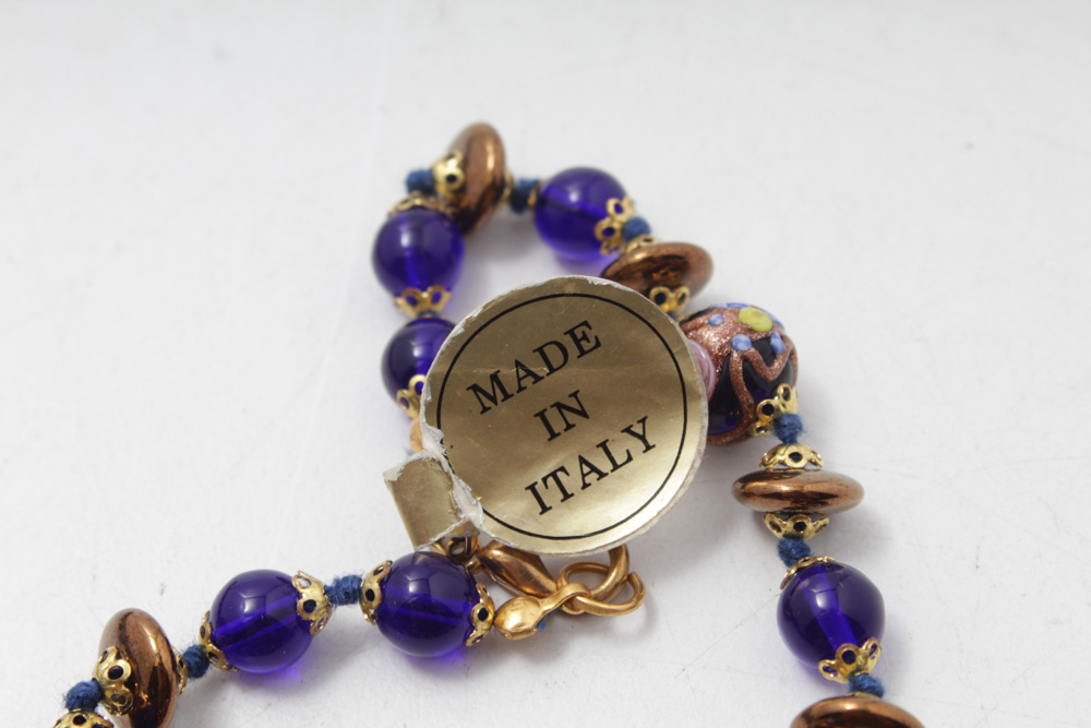 Venetian Fiorato Wedding Cake Bead Bracelet and Necklace