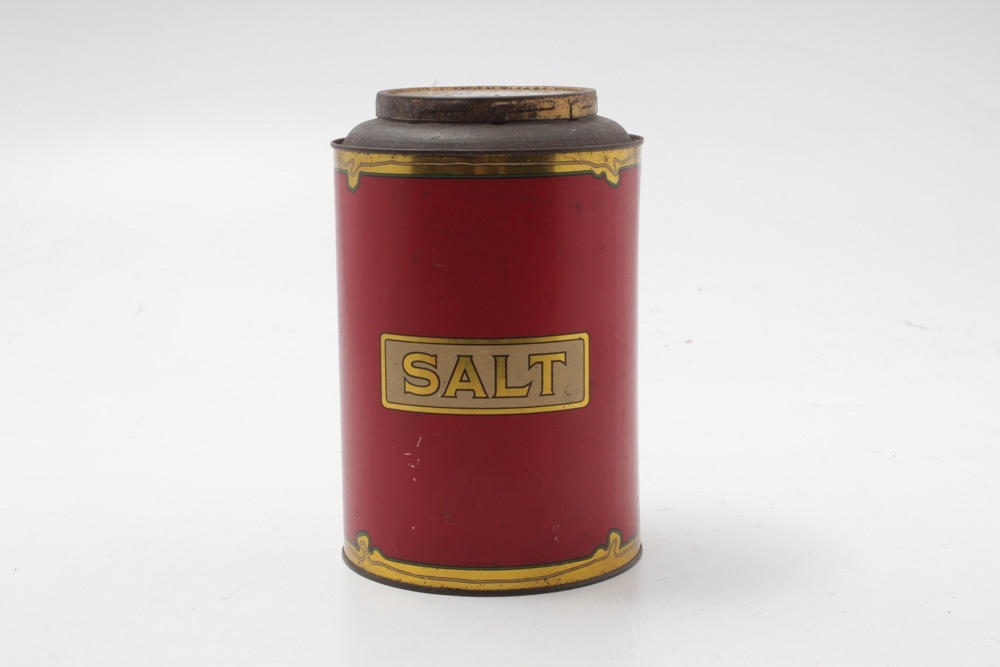 Red Metal Franklin Coffee Tin