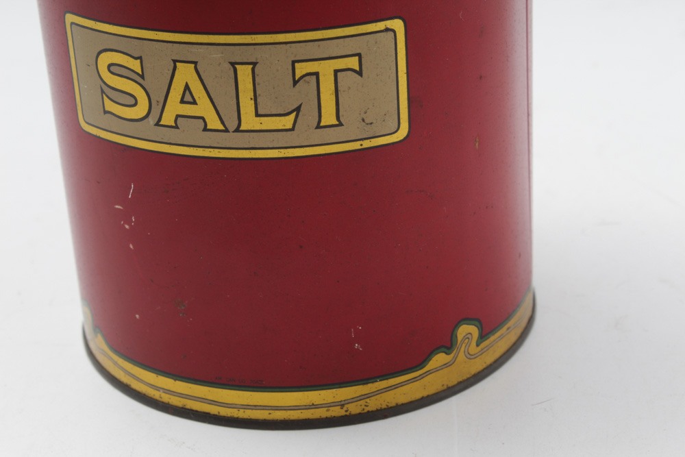 Red Metal Franklin Coffee Tin
