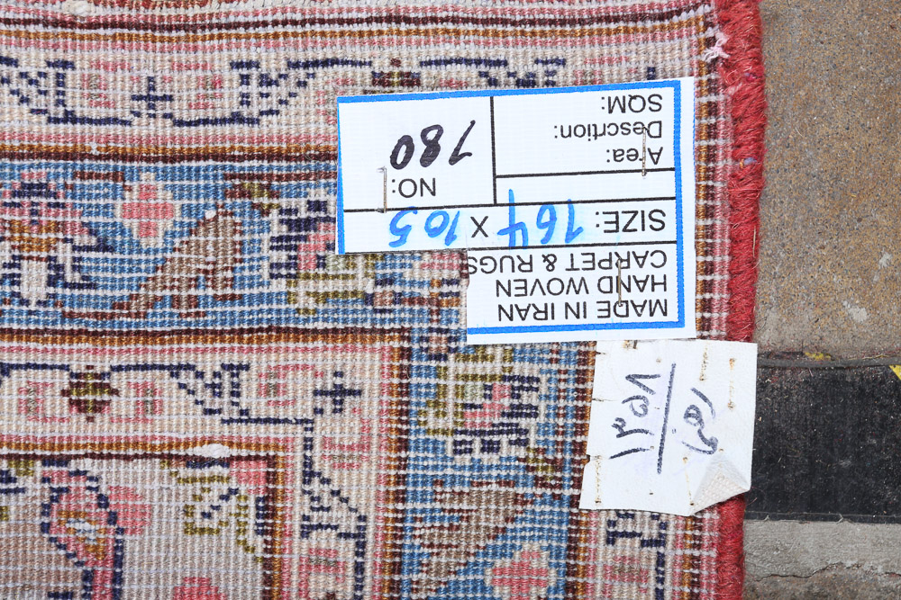 Vintage Hand-Knotted Persian Kashan Wool Long Rug