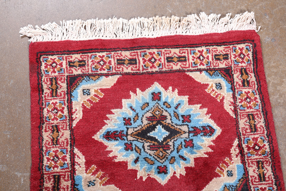 Hand-Knotted Pakistani Kazak Wool Carpet Runner