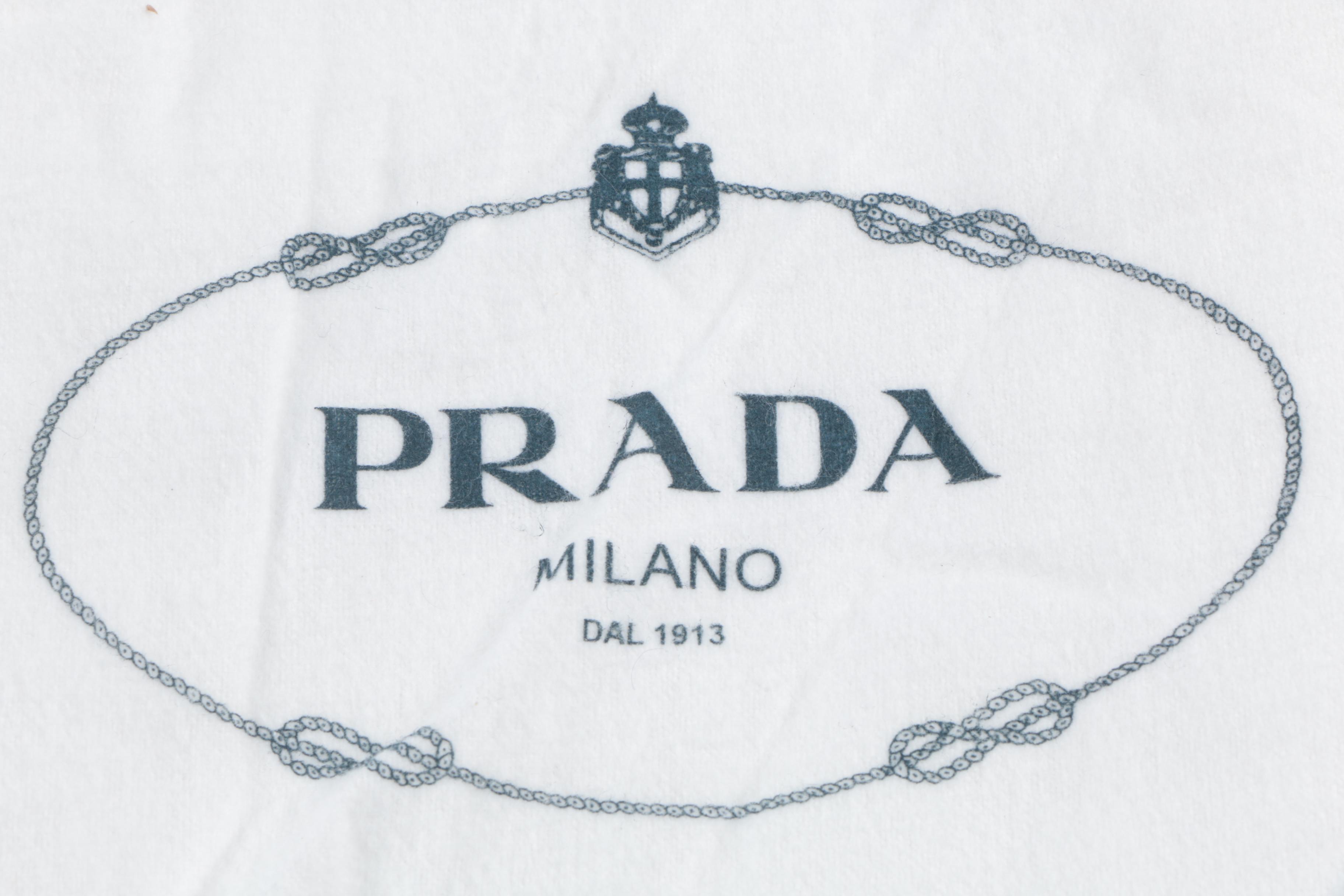 Prada Off-White Drawstring Dust Bags/Covers
