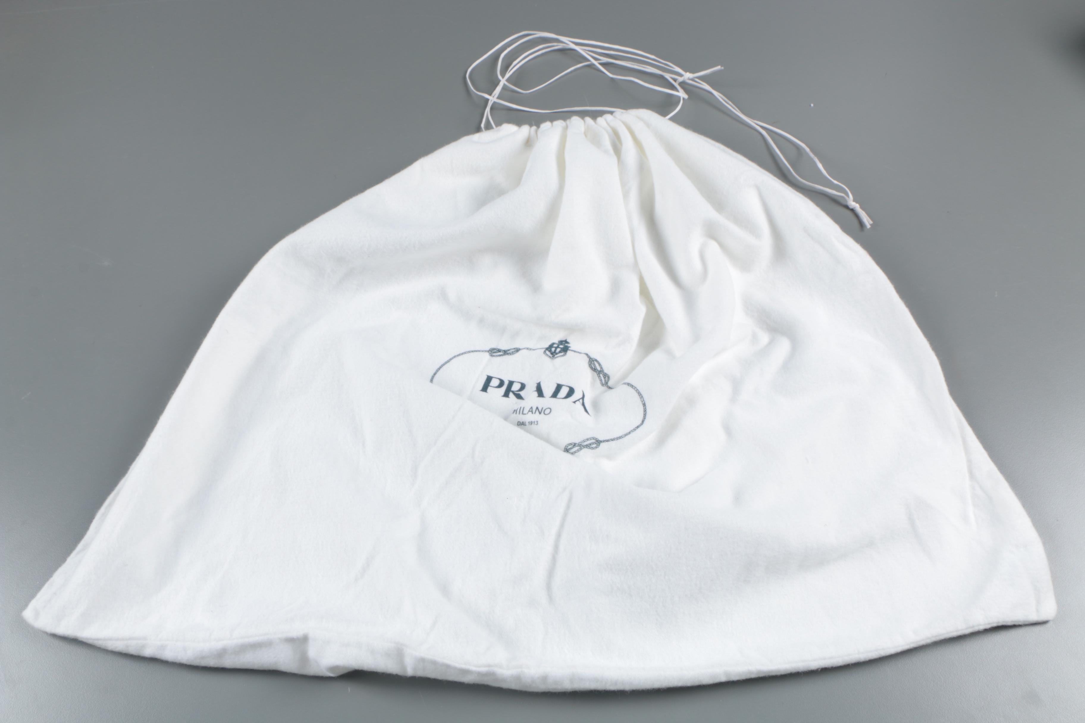 Prada Off-White Drawstring Dust Bags/Covers
