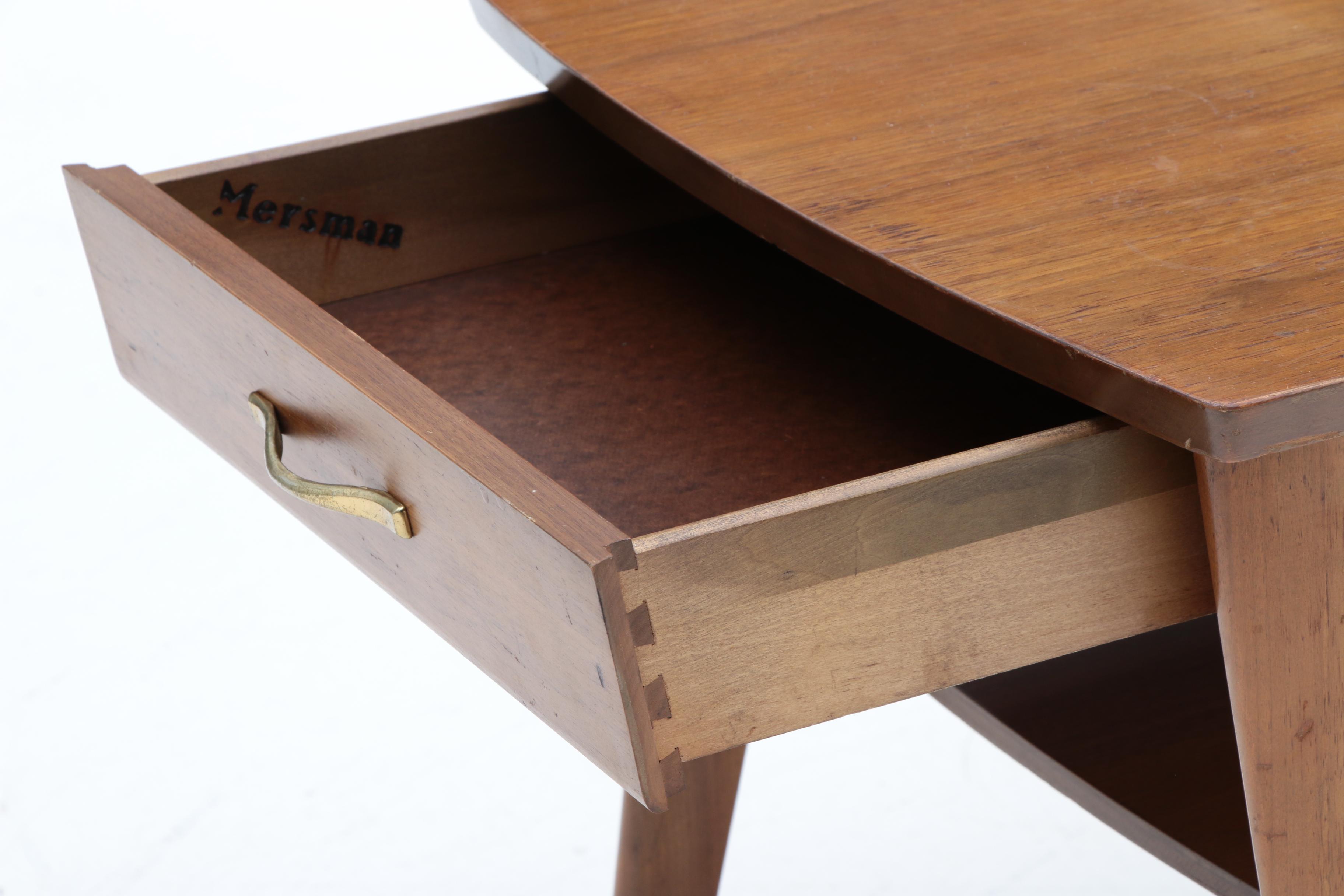 Mid Century Modern Style Walnut Side Table by Mersman