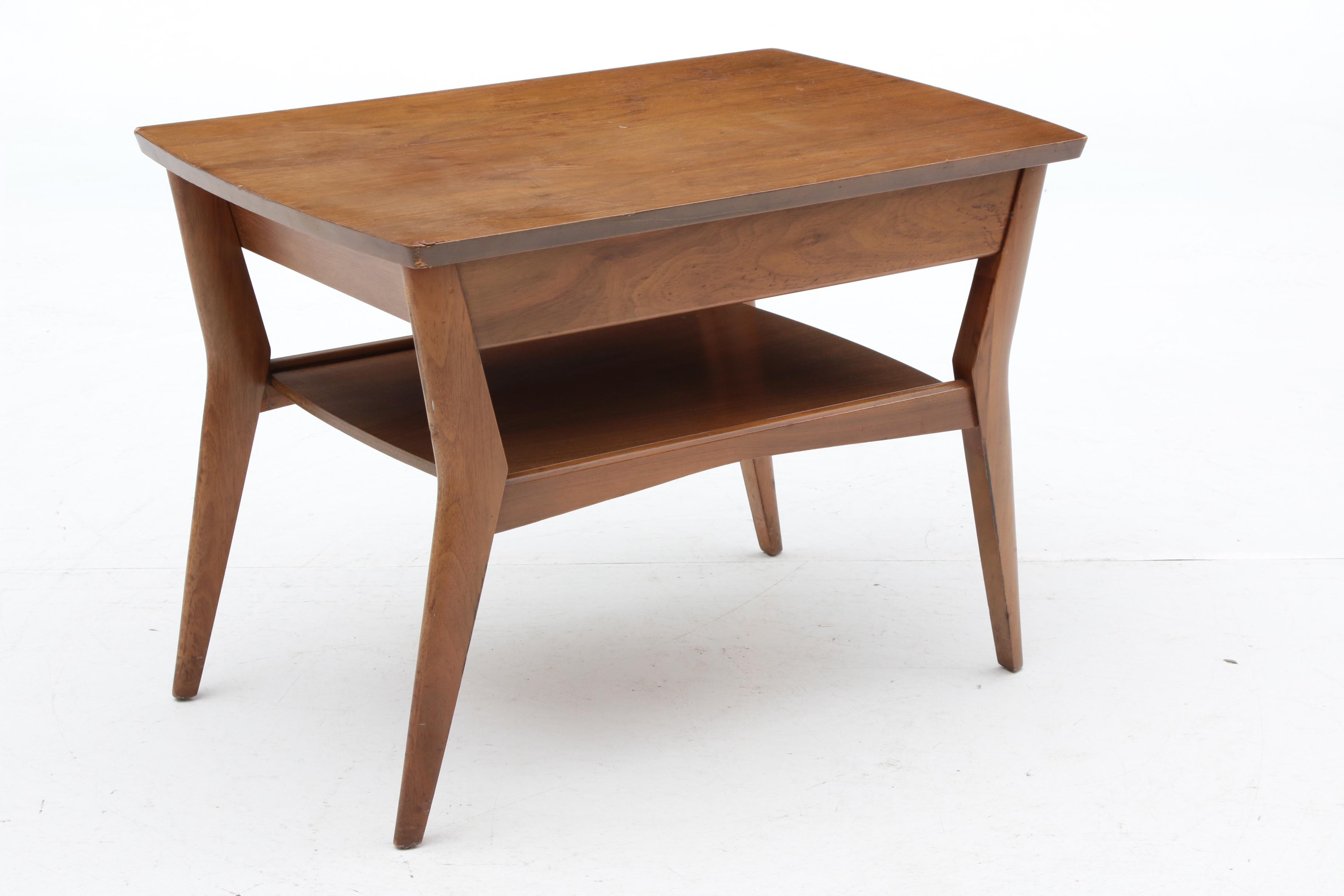 Mid Century Modern Style Walnut Side Table by Mersman