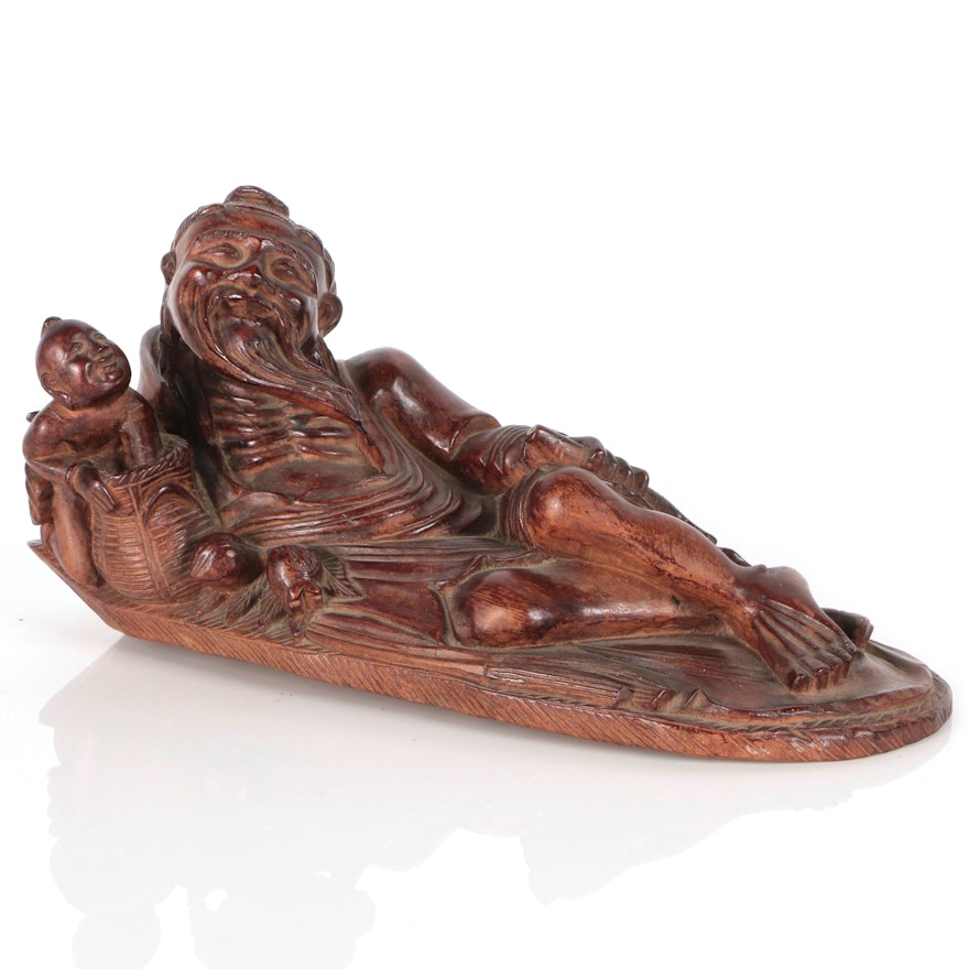Chinese Figural Wood Carving