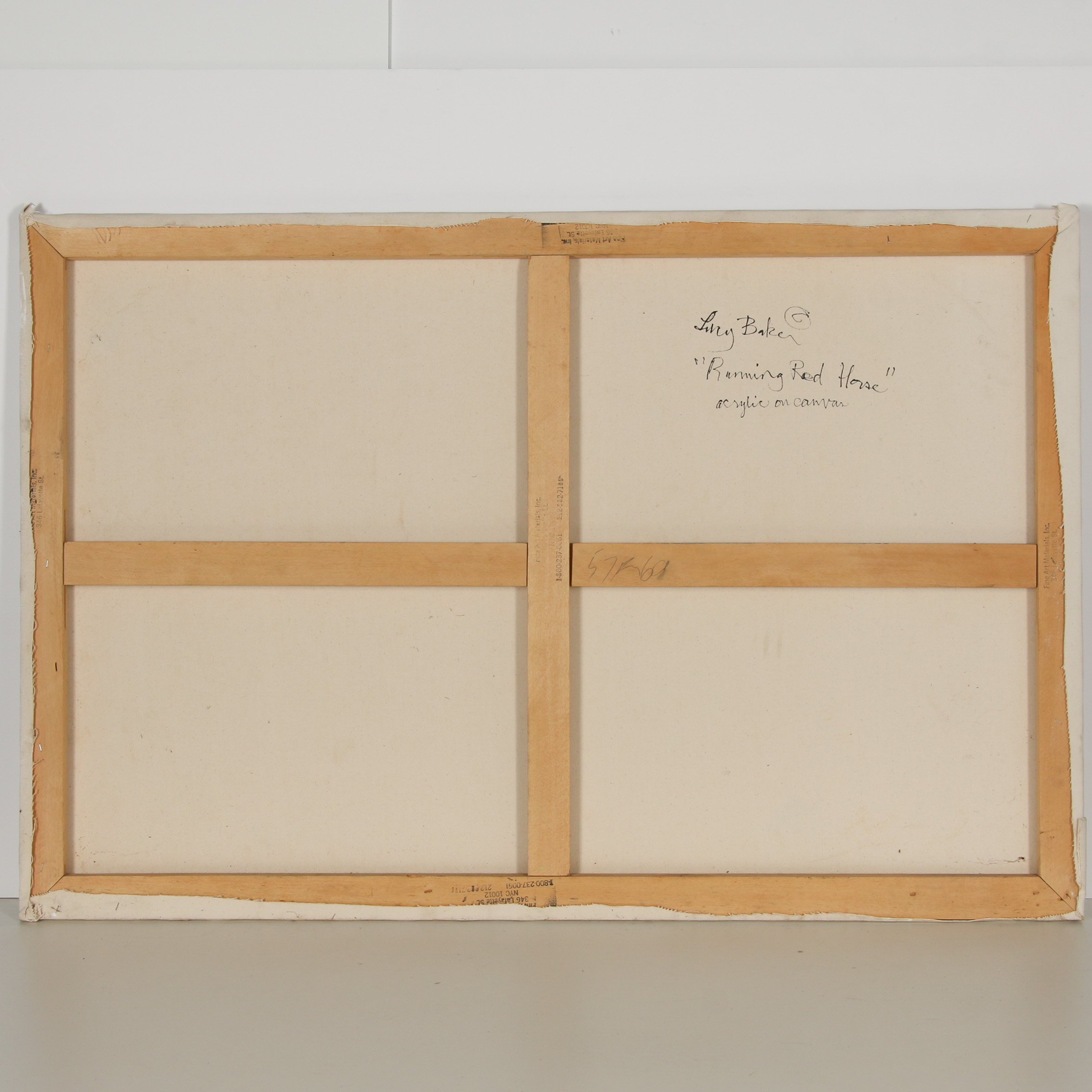 Lucy Baker Acrylic Painting "Running Red Horse"