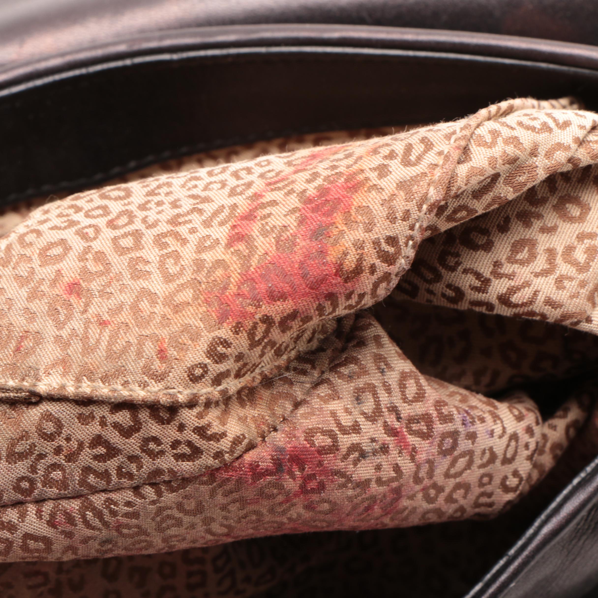 Cartier Panthere Art Deco Handbag in Black Leather