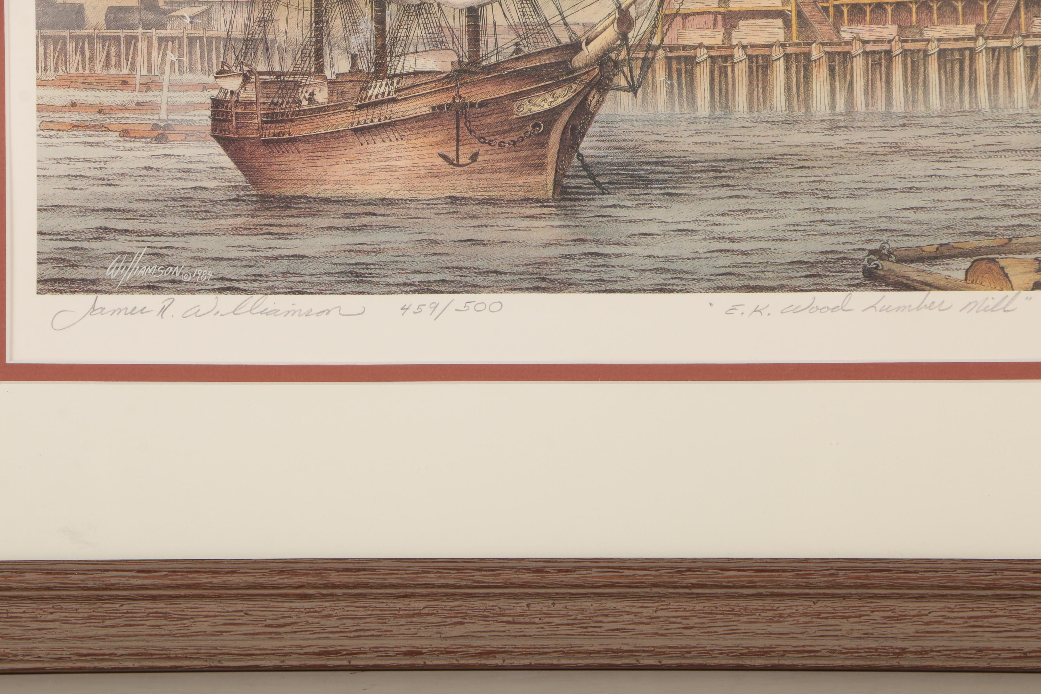 Two Vintage James R. Williamson Offset Lithographs