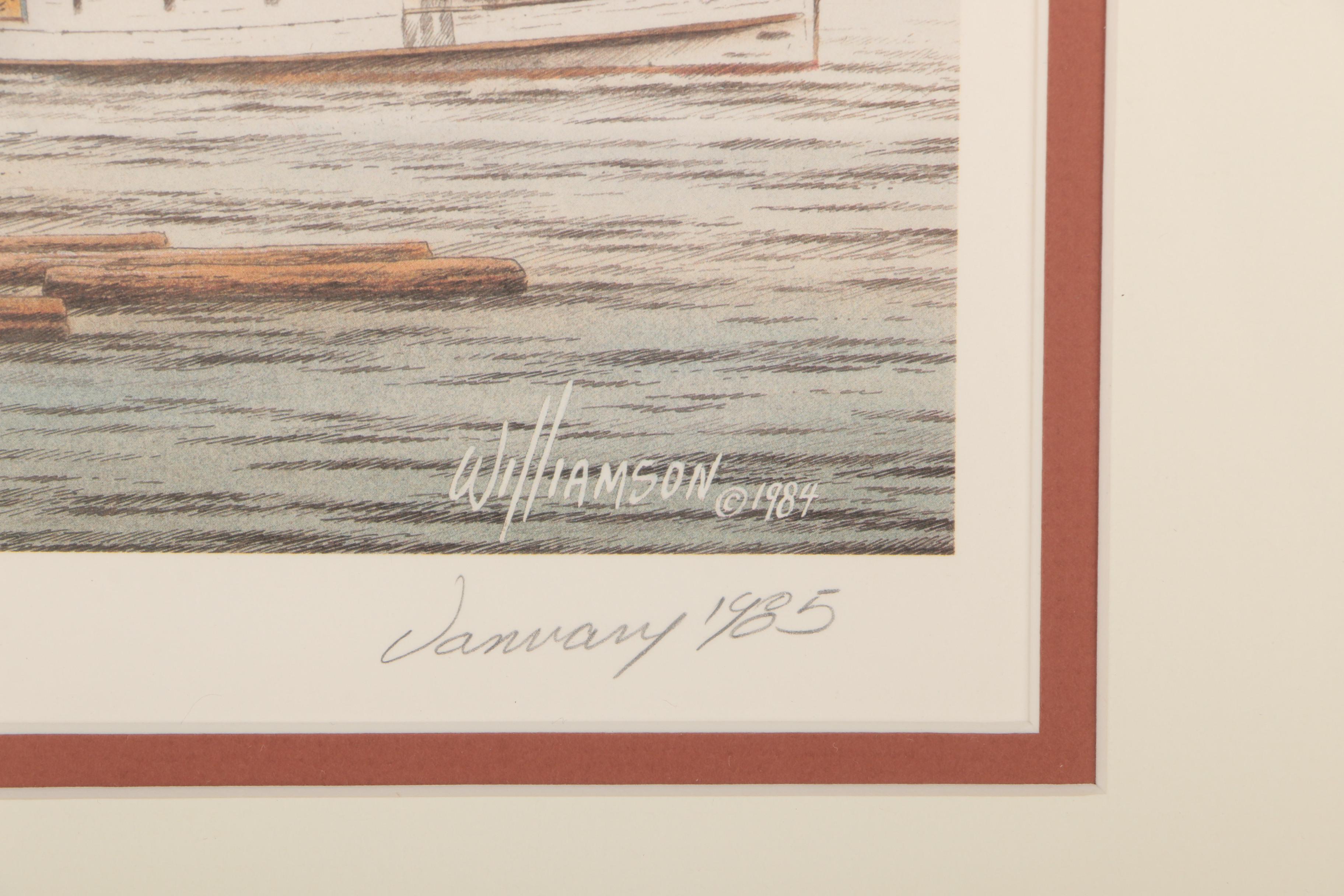 Two Vintage James R. Williamson Offset Lithographs