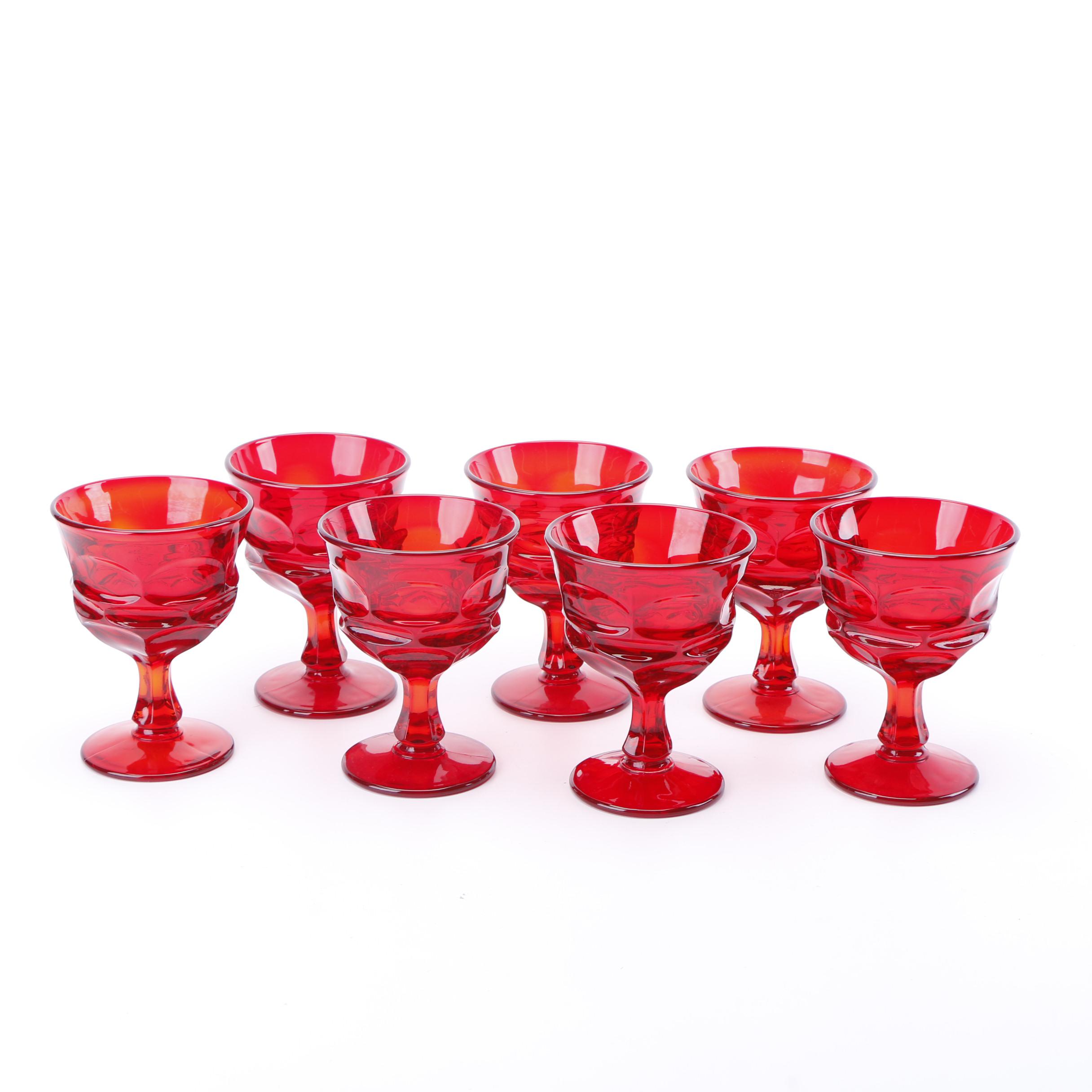 Vintage Fostoria "Argus" Ruby Glass Stemware