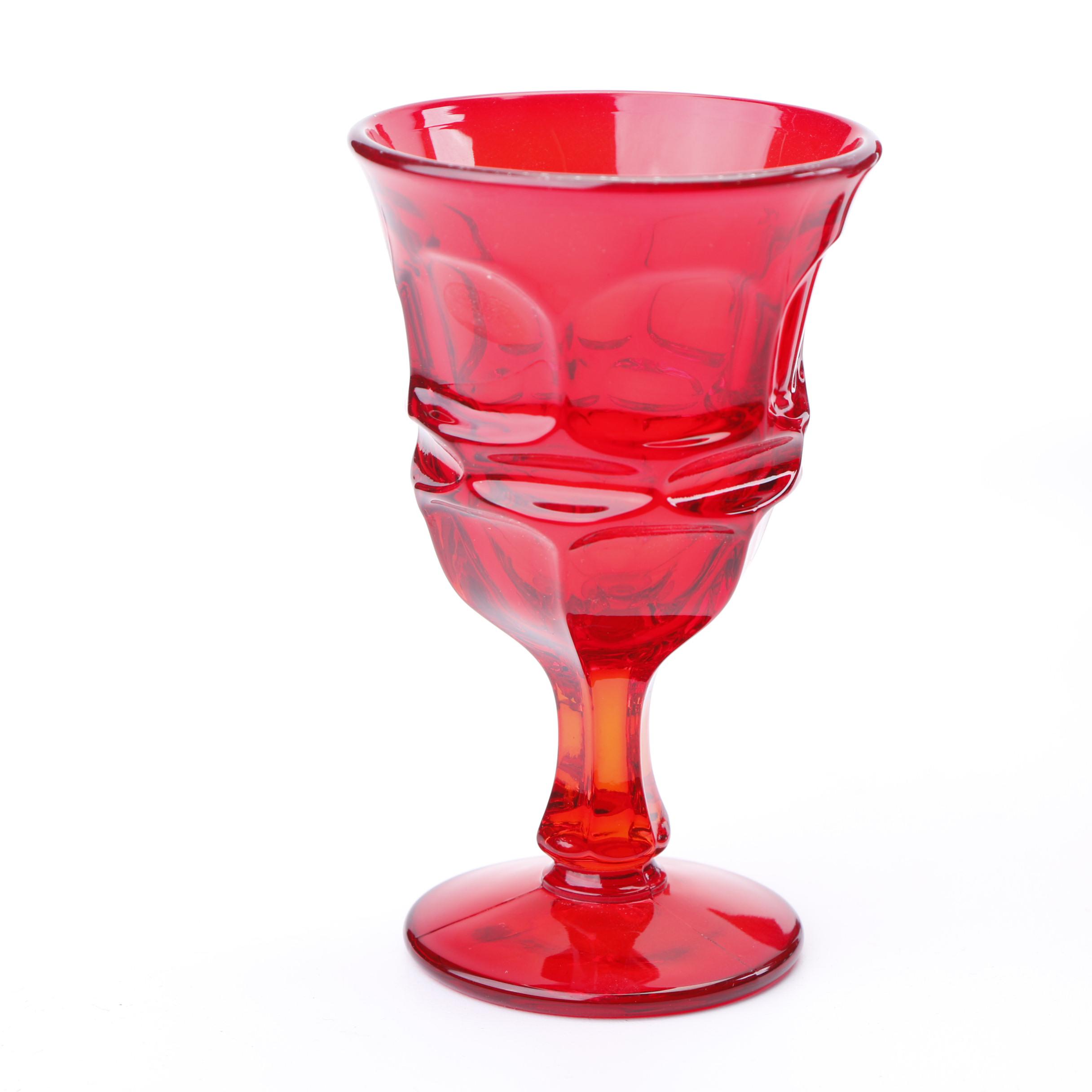 Vintage Fostoria "Argus" Ruby Glass Stemware