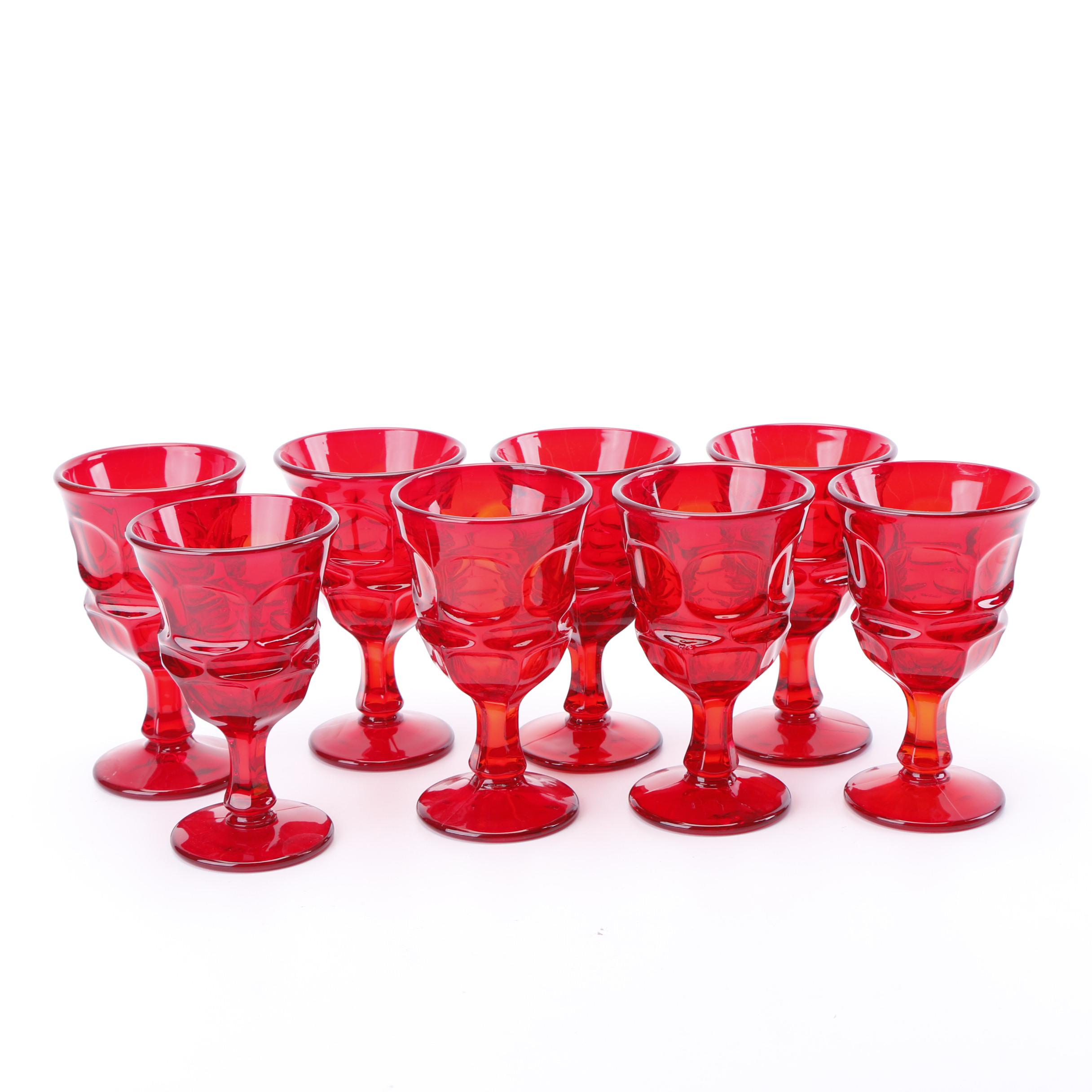 Vintage Fostoria "Argus" Ruby Glass Stemware